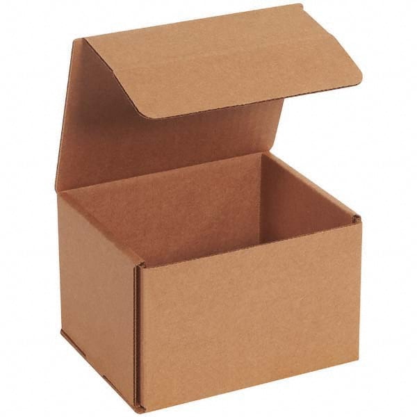 Made in USA - Pack of (50), 5" Wide x 6" Long x 4" High Corrugated Shipping Boxes - Exact Industrial Supply