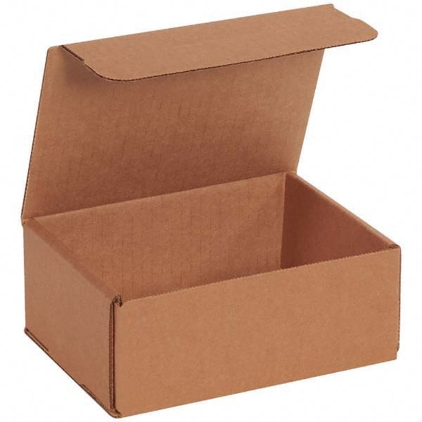 Made in USA - Pack of (50), 4-7/8" Wide x 6-1/2" Long x 2-5/8" High Corrugated Shipping Boxes - Exact Industrial Supply