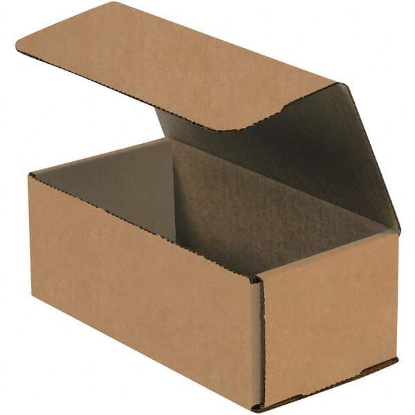 Made in USA - Pack of (50), 5" Wide x 7" Long x 3" High Corrugated Shipping Boxes - Exact Industrial Supply