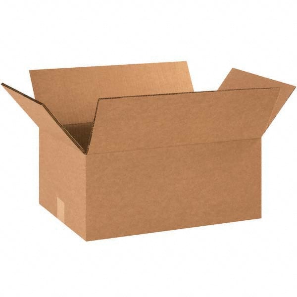 Made in USA - Pack of (15), 12" Wide x 20" Long x 6" High Corrugated Shipping Boxes - Exact Industrial Supply