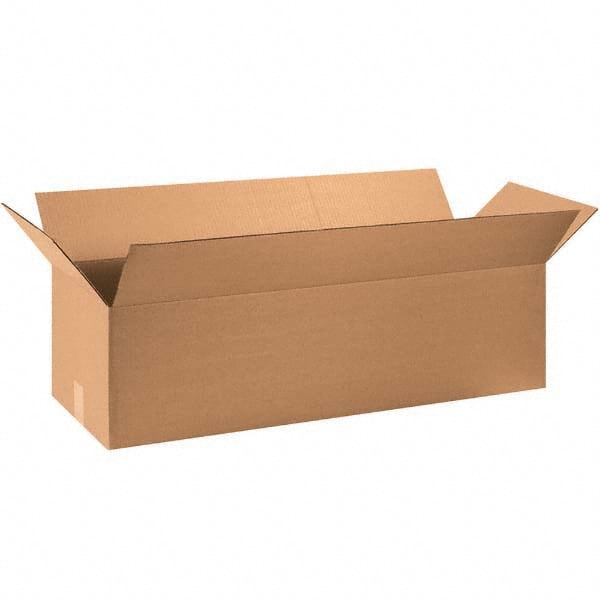 Made in USA - Pack of (20), 12" Wide x 36" Long x 8" High Corrugated Shipping Boxes - Exact Industrial Supply
