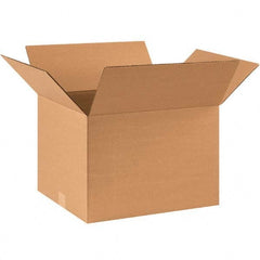 Made in USA - Pack of (25), 14-3/4" Wide x 17-1/2" Long x 12-1/2" High Corrugated Shipping Boxes - Exact Industrial Supply