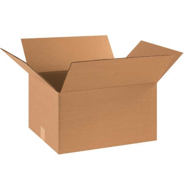 Made in USA - Pack of (25), 14" Wide x 18" Long x 10" High Corrugated Shipping Boxes - Exact Industrial Supply
