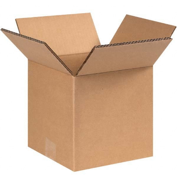 Made in USA - Pack of (15), 7" Wide x 7" Long x 7" High Heavy Duty Corrugated Boxes - Exact Industrial Supply
