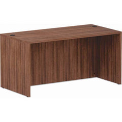 ALERA - Office Desks Type: Straight Front Desk Shell Color: Modern Walnut - Exact Industrial Supply