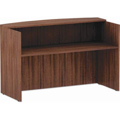 ALERA - Office Desks Type: Reception Desk Counter Color: Modern Walnut - Exact Industrial Supply