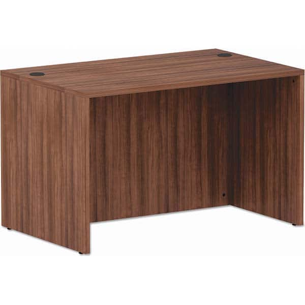 ALERA - Office Desks Type: Straight Front Desk Shell Color: Modern Walnut - Exact Industrial Supply