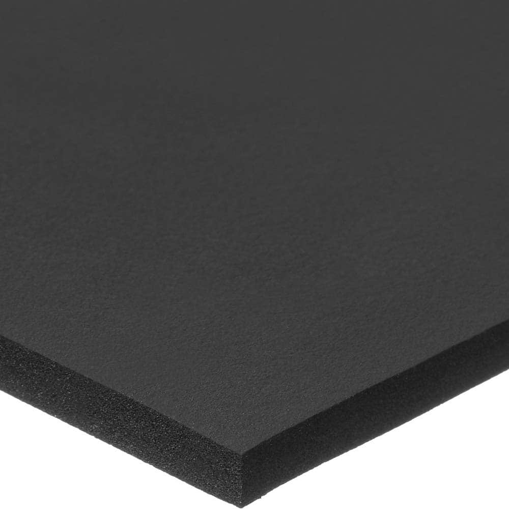 EPDM Foam: 12″ Wide, 12″ Long, Black Plain Backing