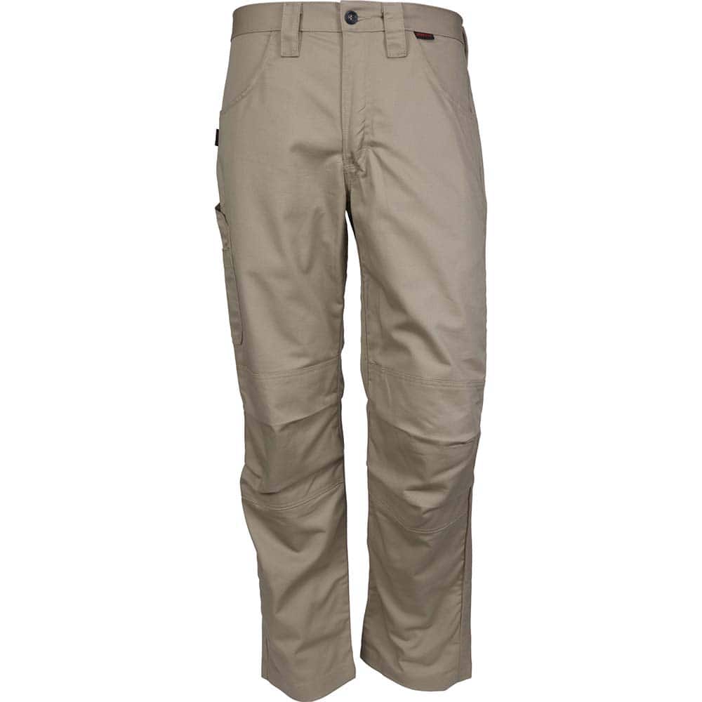 MCR Safety - Pants & Chaps; Garment Style: Pants ; Garment Type: Arc Flash; Flame Resistant/Retardant ; Inseam (Inch): 28 ; Waist Size (Inch): 30 ; Color: Tan ; Material: 88% Cotton; 12% Nylon Twill - Exact Industrial Supply