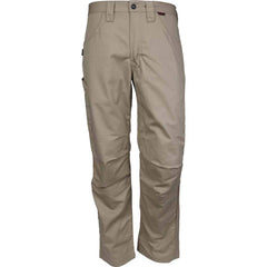 MCR Safety - Pants & Chaps; Garment Style: Pants ; Garment Type: Arc Flash; Flame Resistant/Retardant ; Inseam (Inch): 28 ; Waist Size (Inch): 34 ; Color: Tan ; Material: 88% Cotton; 12% Nylon Twill - Exact Industrial Supply