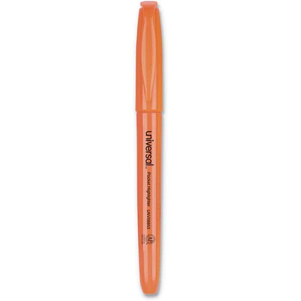 UNIVERSAL - Markers & Paintsticks Type: Highlighters Color: Fluorescent Orange - Exact Industrial Supply