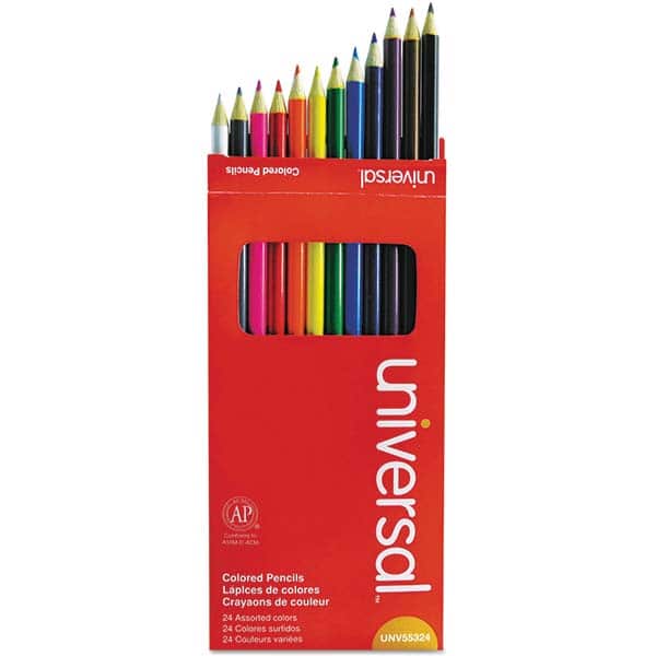 UNIVERSAL - Pens & Pencils Type: Colored Pencil Color: Assorted - Exact Industrial Supply