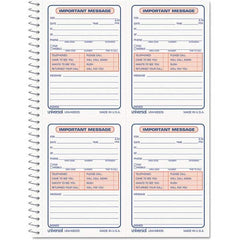 UNIVERSAL - Note Pads, Writing Pads & Notebooks Writing Pads & Notebook Type: Telephone Message Book Size: 5-1/2 x 3-3/16 - Exact Industrial Supply