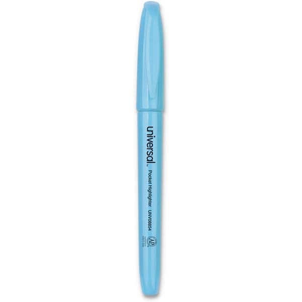 UNIVERSAL - Markers & Paintsticks Type: Highlighters Color: Fluorescent Blue - Exact Industrial Supply