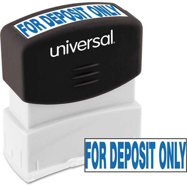 UNIVERSAL - Pre-inked Stock Stamps Type: Message Message: for DEPOSIT ONLY - Exact Industrial Supply