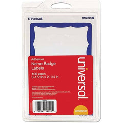 UNIVERSAL - Labels, Ribbons & Tapes Type: Badges Color: White/Blue - Exact Industrial Supply