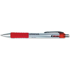 UNIVERSAL - Pens & Pencils Type: Comfort Grip Retractable Pen Color: Red - Exact Industrial Supply