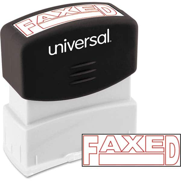 UNIVERSAL - Pre-inked Stock Stamps Type: Message Message: FAXED - Exact Industrial Supply