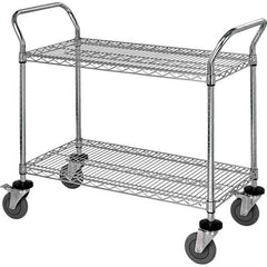 Utility Cart: Stainless Steel, Silver