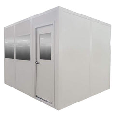 Panel Built - Temporary Structures; Type: In Plant Office ; Width (Feet): 8.00 ; Length (Feet): 12.000 ; Height (Feet): 8 ; Number of Walls: 2 ; Floor Dimensions: 8x12 - Exact Industrial Supply