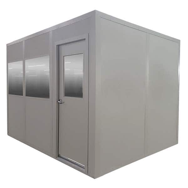 Panel Built - Temporary Structures; Type: In Plant Office ; Width (Feet): 8.00 ; Length (Feet): 10.000 ; Height (Feet): 8 ; Number of Walls: 3 ; Floor Dimensions: 8x10 - Exact Industrial Supply