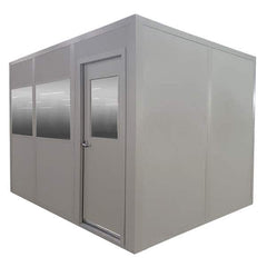 Panel Built - Temporary Structures; Type: In Plant Office ; Width (Feet): 8.00 ; Length (Feet): 10.000 ; Height (Feet): 8 ; Number of Walls: 3 ; Floor Dimensions: 8x10 - Exact Industrial Supply