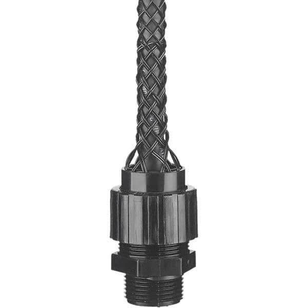 Hubbell Wiring Device-Kellems - 0.5 to 0.62" Liquidtight Straight Strain Relief Cord Grip - Exact Industrial Supply