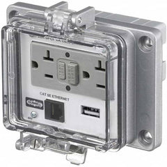 Hubbell Wiring Device-Kellems - Data Port Receptacles Receptacle Configuration: Ethernet Number of Ports: 1 - Exact Industrial Supply