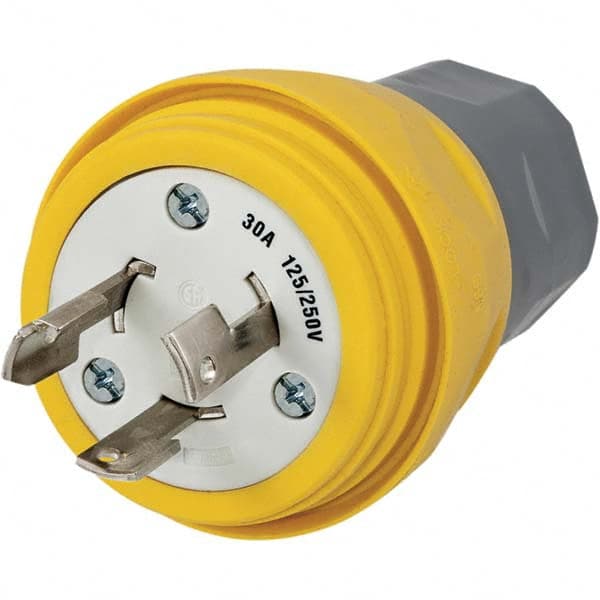 Hubbell Wiring Device-Kellems - 125/250 VAC 30A NonNEMA Industrial Twist Lock Plug - Exact Industrial Supply