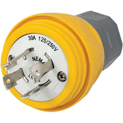 Hubbell Wiring Device-Kellems - 125V 30A NEMA L14-30P Industrial Twist Lock Plug - Exact Industrial Supply