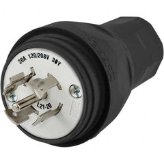 Hubbell Wiring Device-Kellems - 3-Phase Wye 120/208 VAC 20A NEMA L21-20P Industrial Twist Lock Plug - Exact Industrial Supply