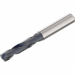 Screw Machine Length Drill Bit: 0.75″ Dia, 140 °, Solid Carbide Coated, Right Hand Cut, Spiral Flute, Straight-Cylindrical Shank, Series SD1103A