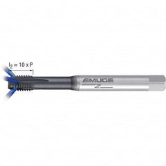 Emuge - M6x1.00 Metric 6H 0 Flute GLT-1 Finish Powdered Metal Spiral Point Tap - Exact Industrial Supply