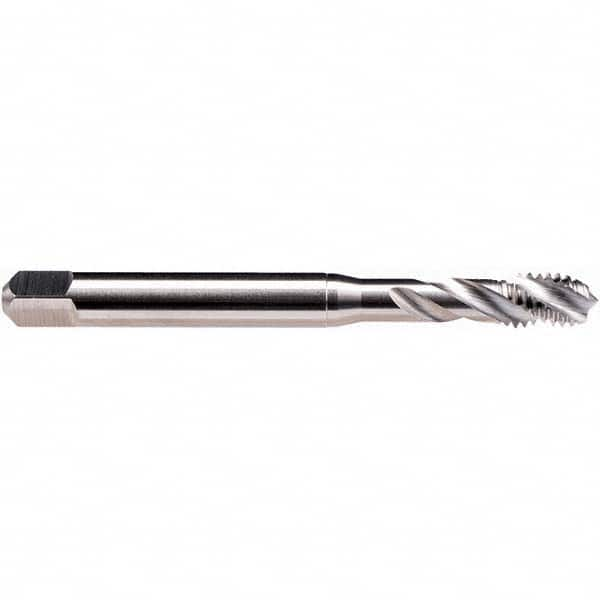 Spiral Flute Tap: M2.6 x 0.35, MF, Modified Bottoming, 6H Class of Fit, Cobalt, Bright/Uncoated Right Hand Flute, Right Hand Thread, D3, Series B0501000