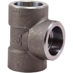 Merit Brass - Black Pipe Fittings; Type: Tee ; Fitting Size: 3 (Inch); End Connections: SOCKET X SOCKET X SOCKET ; Classification: 3000 ; Material: Carbon Steel ; Finish/Coating: Mill/Oil - Exact Industrial Supply