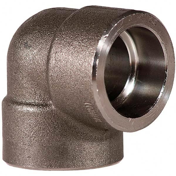 Merit Brass - Black Pipe Fittings; Type: 90 Degree Elbow ; Fitting Size: 3 (Inch); End Connections: Socket x Socket ; Classification: 3000 ; Material: Carbon Steel ; Finish/Coating: Mill/Oil - Exact Industrial Supply