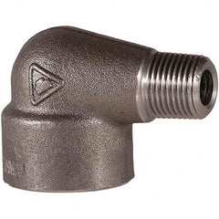Merit Brass - Black Pipe Fittings; Type: 90 Degree Street Elbow ; Fitting Size: 2 (Inch); End Connections: MNPT x FNPT ; Classification: 3000 ; Material: Carbon Steel ; Finish/Coating: Mill/Oil - Exact Industrial Supply