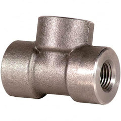 Merit Brass - Black Pipe Fittings; Type: Tee ; Fitting Size: 2-1/2 (Inch); End Connections: FNPT x FNPT x FNPT ; Classification: 3000 ; Material: Carbon Steel ; Finish/Coating: Mill/Oil - Exact Industrial Supply