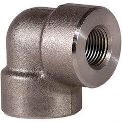 Merit Brass - Black Pipe Fittings; Type: 90 Degree Elbow ; Fitting Size: 2-1/2 (Inch); End Connections: FNPTxFNPT ; Classification: 3000 ; Material: Carbon Steel ; Finish/Coating: Mill/Oil - Exact Industrial Supply