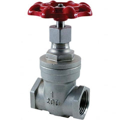 Merit Brass - Gate Valves; Type: Gate Valve ; Pipe Size: 2 (Inch); End Connections: FNPTxFNPT ; Material: 316 Stainless Steel ; Disc Style: Solid Wedge ; WOG Rating (psi): 200 - Exact Industrial Supply