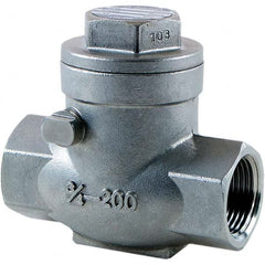 Merit Brass - Check Valves; Design: Check Swing ; Pipe Size (Inch): 2 ; End Connections: All FNPT ; Material: CF8M ; Material: CF8M ; Seal Material: Teflon - Exact Industrial Supply