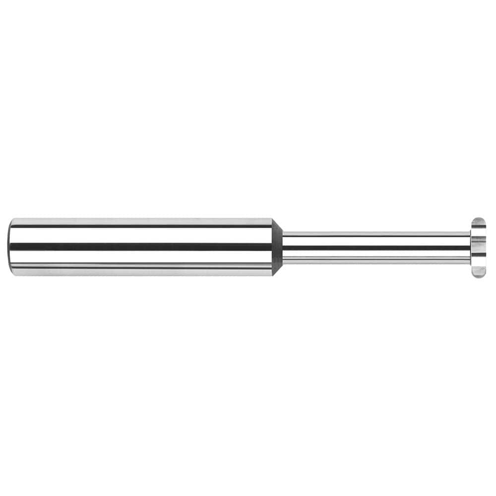 Harvey Tool - 1/2" Cut Diam, 1/8" Cut Width, 1/2" Shank, Straight-Tooth Woodruff Keyseat Cutter - Exact Industrial Supply