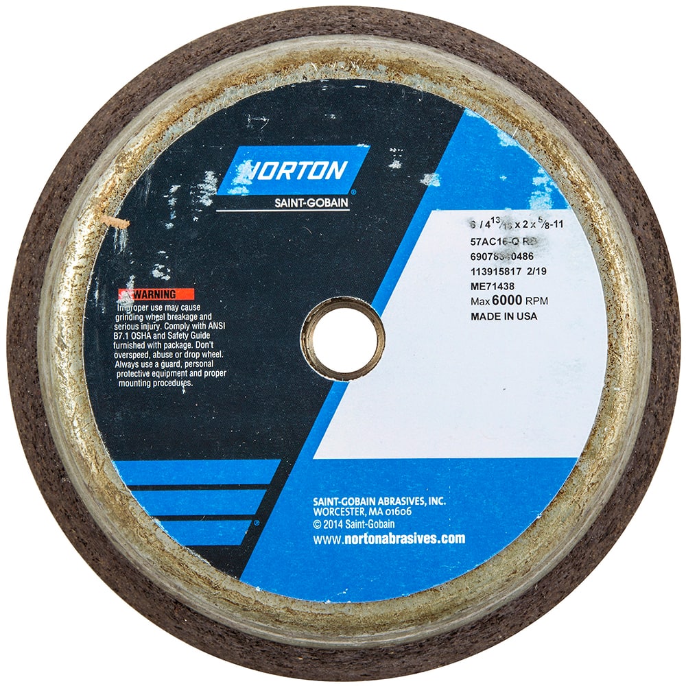 Norton - Tool & Cutter Grinding Wheels Wheel Type: Type 11 Superabrasive Wheel Type Number: B42 - Exact Industrial Supply