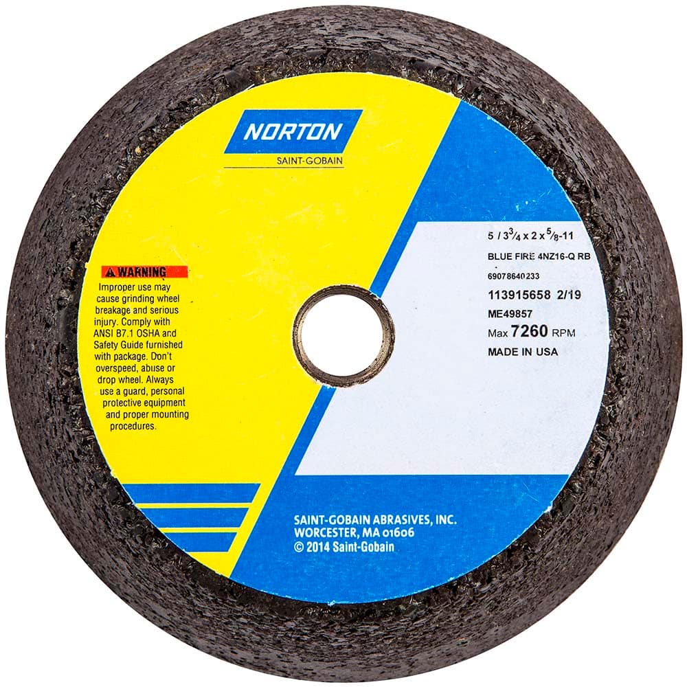 Norton - Tool & Cutter Grinding Wheels Wheel Type: Type 11 Superabrasive Wheel Type Number: B42 - Exact Industrial Supply