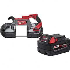 Cordless Portable Bandsaw: 18V, 44-7/8″ Blade, 380 SFPM, Round: 5″ Lithium-ion Battery Not Included