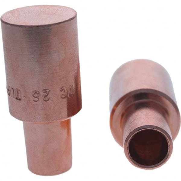 Tuffaloy - Spot Welder Tips For Use With: 5RW Cap Taper Electrode Holder Type: Male Cap C Nose (Flat) - Exact Industrial Supply