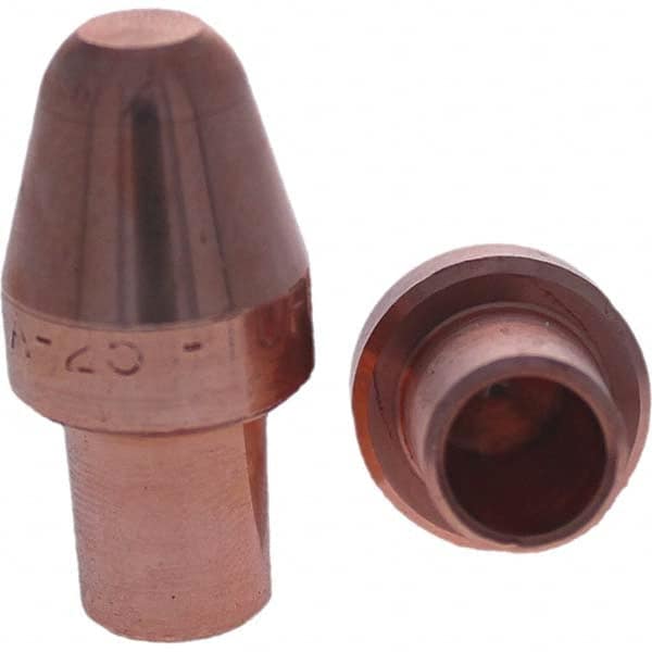 Tuffaloy - Spot Welder Tips For Use With: 5RW Cap Taper Electrode Holder Type: Male Cap A Nose (Pointed) - Exact Industrial Supply