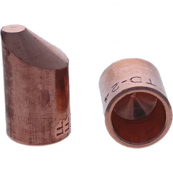 Tuffaloy - Spot Welder Tips For Use With: 4RW Cap Taper Electrode Holder Type: Female Cap D Nose (Offset) - Exact Industrial Supply