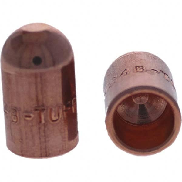 Tuffaloy - Spot Welder Tips For Use With: 4RW Cap Taper Electrode Holder Type: Female Cap B Nose (Dome) - Exact Industrial Supply