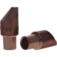 Tuffaloy - Spot Welder Tips For Use With: 4RW Cap Taper Electrode Holder Type: Male Cap D Nose (Offset) - Exact Industrial Supply